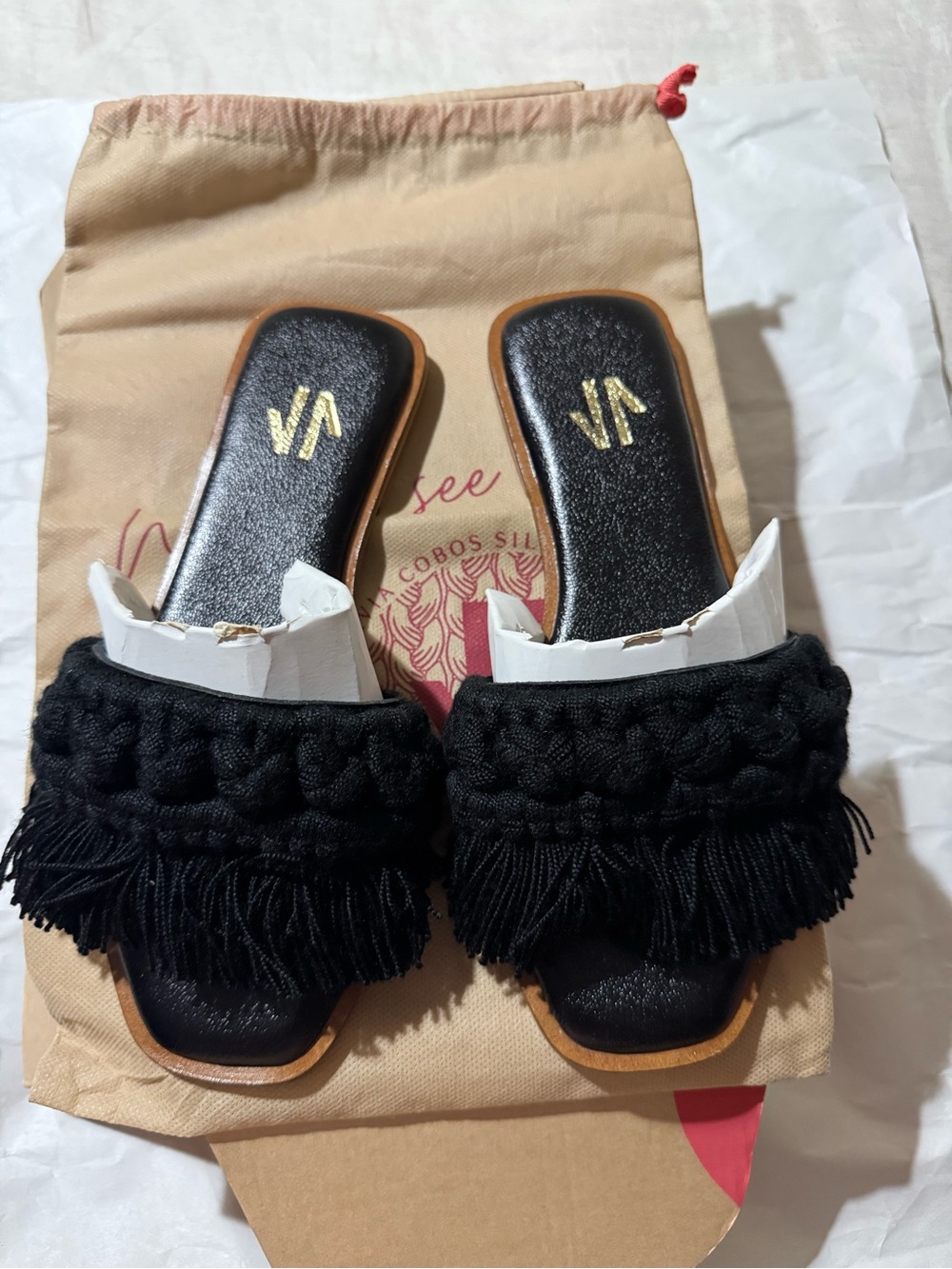 Silvia Cobos Women’s Black Candy Flat, Size US6.5 Nwt.